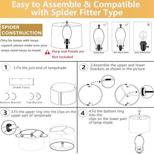 13" Drum Lamp Shade Set of 1