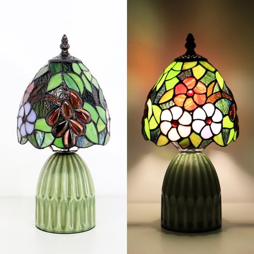 Tiffany Stained Glass Mushroom Table Lamp 12.5 Inch
