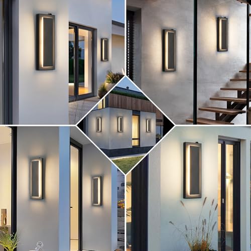 15.7'' Dusk to Dawn Outdoor Lights Modern LED Exterior Wall Lights