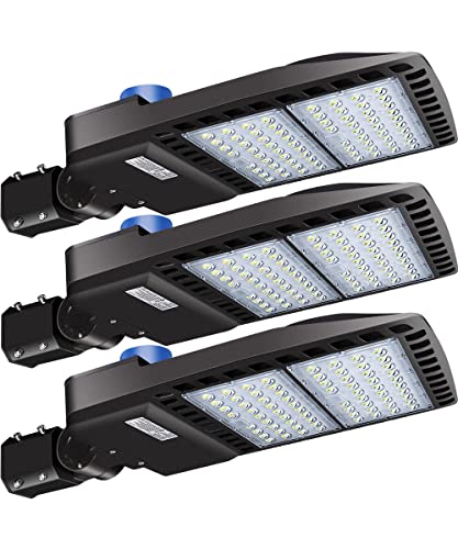 200W LED Parking Lot Light with Photocell Shoebox Light 3 Pack (3 Count)