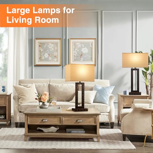 22" Tall Living Room Lamps for Night Stands (2 Count)
