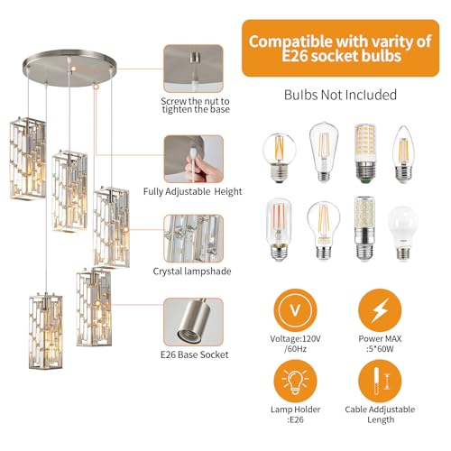 Brushed Nickel Pendant Lighting Modern Pendant Light