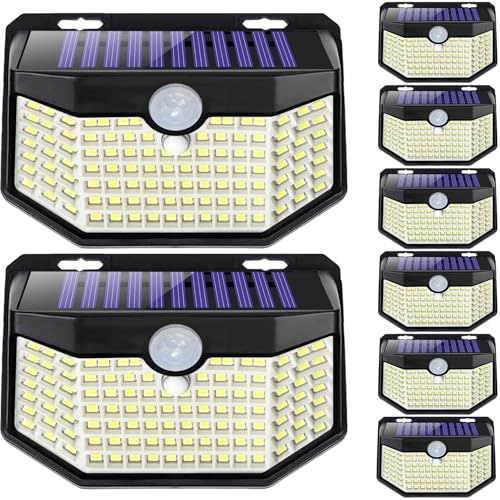 120 LED Outdoor Solar Lights with Motion Sensor and 3 Lighting Modes (8 Count)