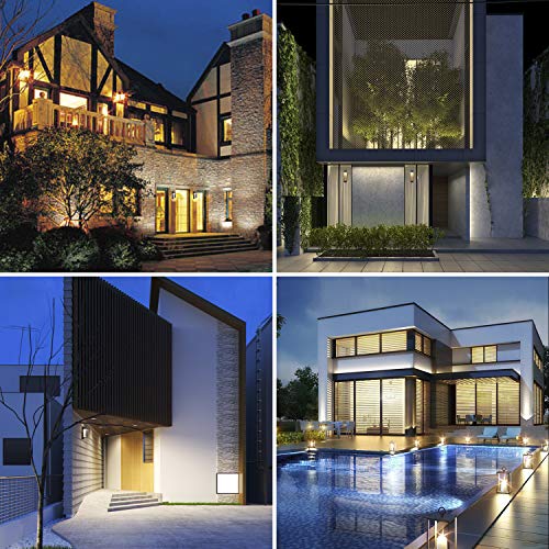 2 Pack Outdoor Wall Light Fixtures Black Modern Exterior Porch Light for House