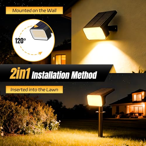 Solar Spot Lights Outdoor Waterproof (6 Count)