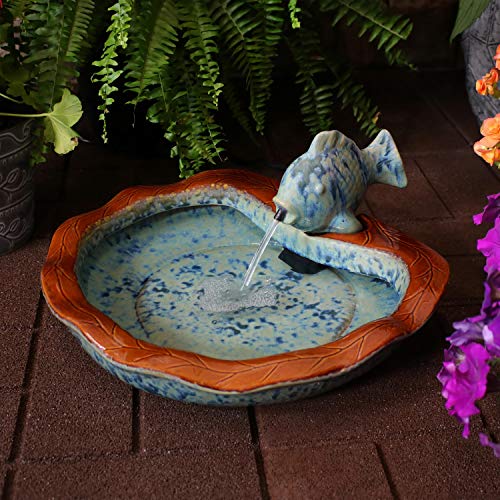 Sunnydaze 7" Fish Spout Tabletop Water Fountain