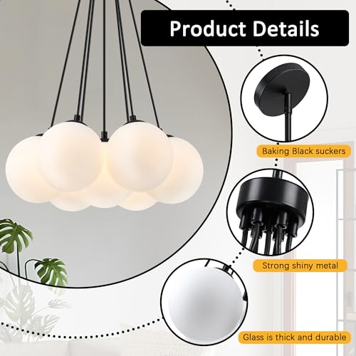 Modern Sputnik Glass Chandelier