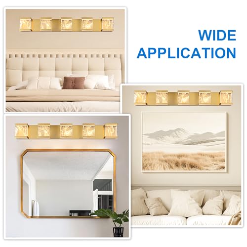 LED Bathroom Lighting Fixtures Over Mirror 25W 3000K Warm Lighting