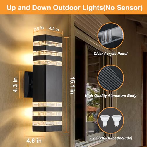 4 Pack Modern Outdoor Wall Lights (4 Count)