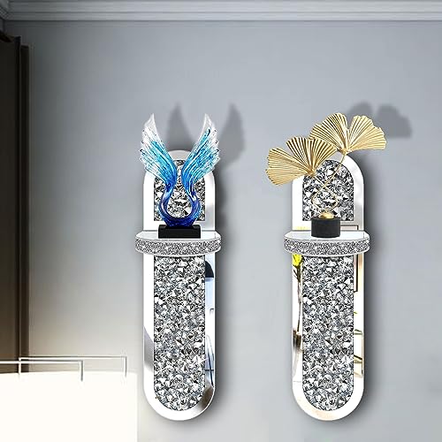 Set of 2 Crystal Crush Diamond Candle Sconces (2 Count)