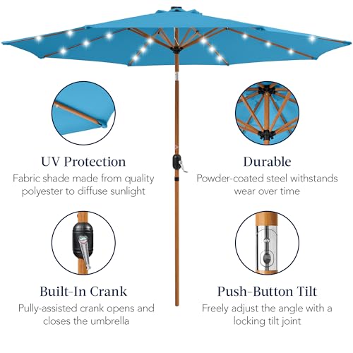 10ft Solar Market Patio Umbrella w