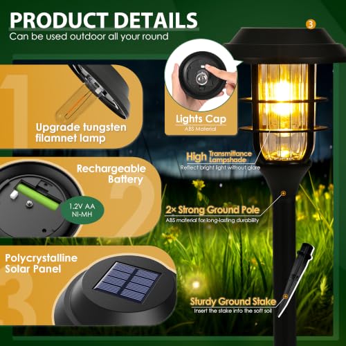 Solar Pathway Lights Waterproof Outdoor Lighting (8 Count)