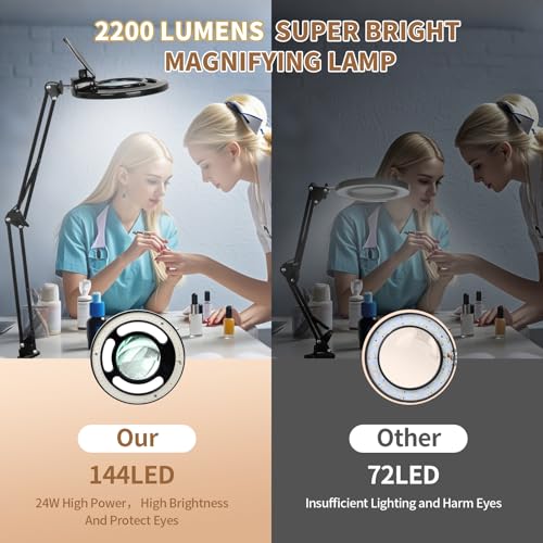 2200 Lumens 12X Magnifier Esthetician Light