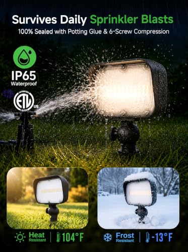 12V Landscape Flood Light (7W Warm White (3000K) / 4 Pack(Wiring Required))