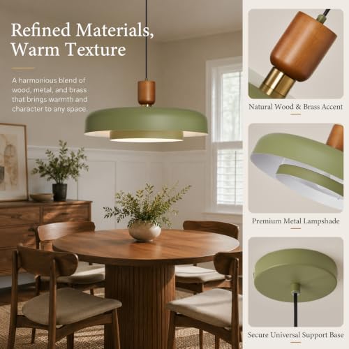 Mid Century Green Pendant Light