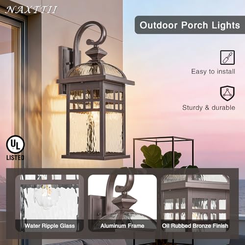 2 Pack Outdoor Wall Light Exterior Lighting Fixtures Waterproof
