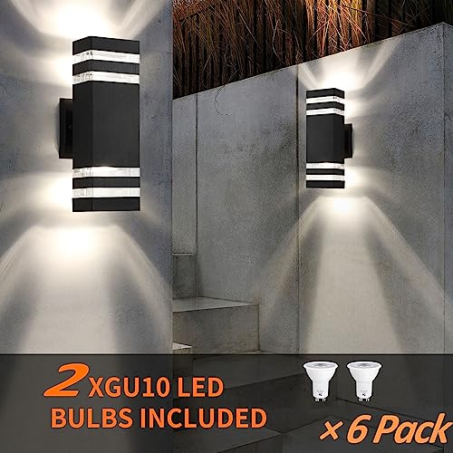 6 Pack Black Outdoor Light Fixtures (6 Count)