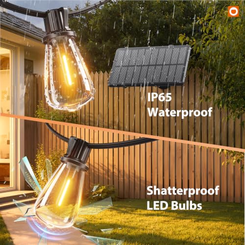 72FT Solar String Lights Waterproof with Remote & USB (78 Foot)