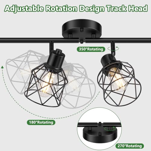 4 Lights Semi Flush Mount Ceiling Light
