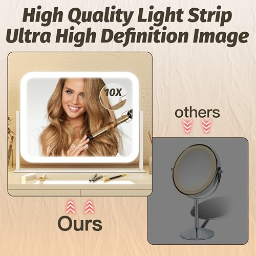 Vanity Mirror with Lights 17''x13'' Makeup Mirror with Lights