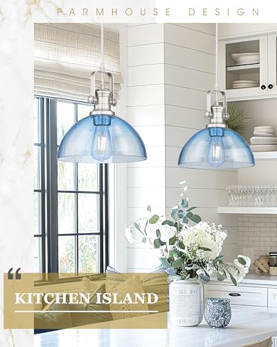 10.5" Brushed Nickel Pendant Lights Kitchen Island