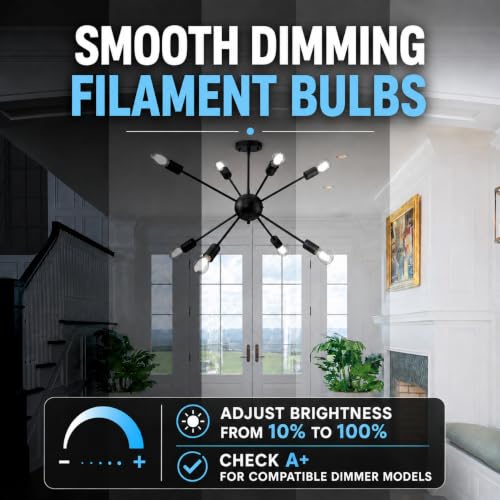 A19 Vintage Dimmable LED Light Bulbs (4 Count)