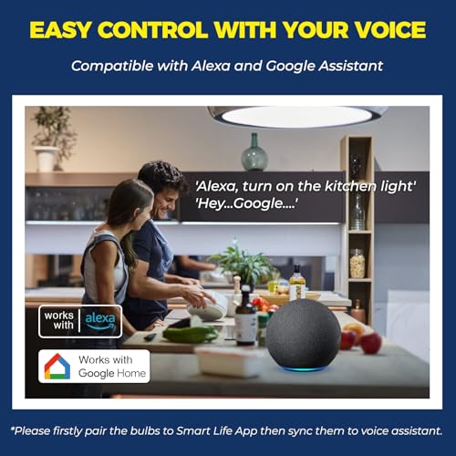 Smart Bulbs 100W Work with Alexa (2 Count)