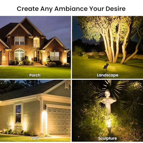 4 Pack Solar Spot Lights Outdoor Waterproof with Focus Beam