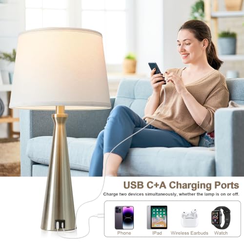 Modern Touch Lamps for Nightstand (2 Count)