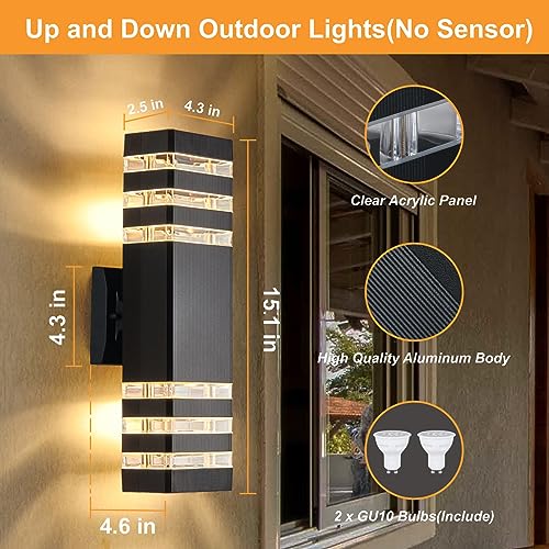 2 Pack Outdoor Wall Lights (2 Count)