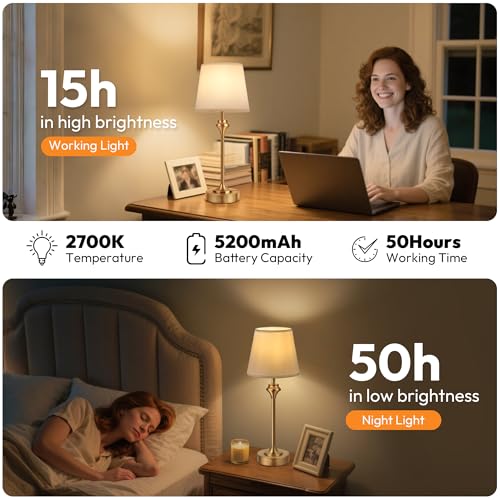 10.2" Portables Cordless Table Lamp