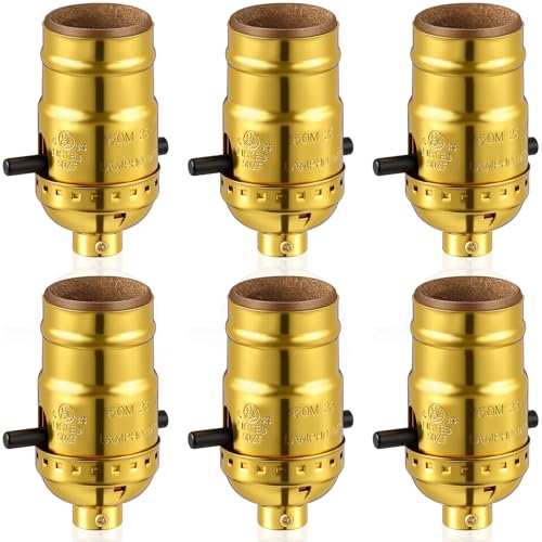 6 Pack UL Listed E26 Lamp Socket Replacement (6 Count)