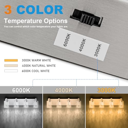 Vanity Light with 3 Color Modes (4 Count)