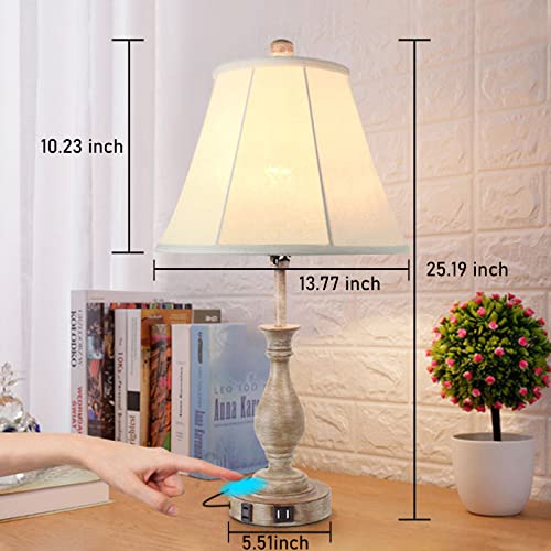 Farmhouse Table Lamp Touch Control 3