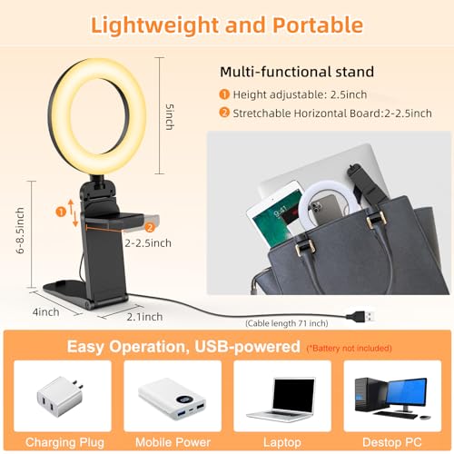 2Packs Ring Light for Computer Laptop