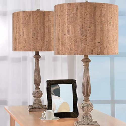 13" Boho Brown Lamp Shades Set of 2 Medium (2 Count)