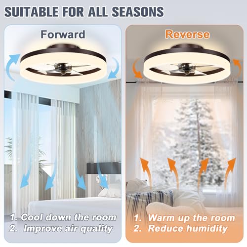 Low Profile Ceiling Fans with Lights and Remote