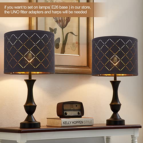 Black Lampshades for Table Lamp Floor Lamp (2 Count)