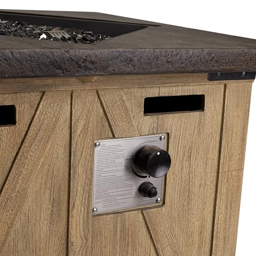 24" Wood Grain Fire Pit Table (16 Ounce)
