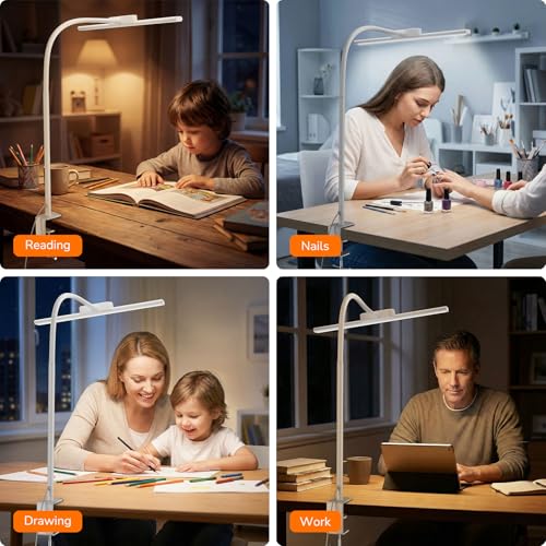 Desk Lamp with Clamp (White)