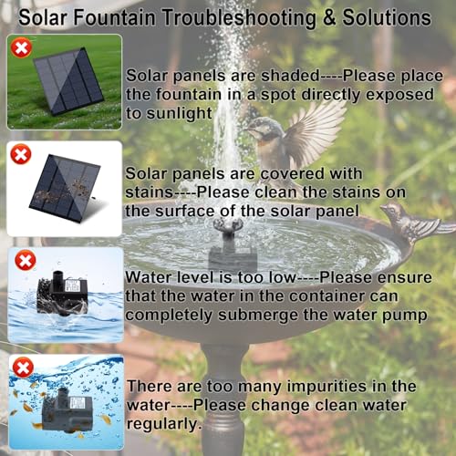 Solar Fountain Pump Kit with Separate Solar Panel