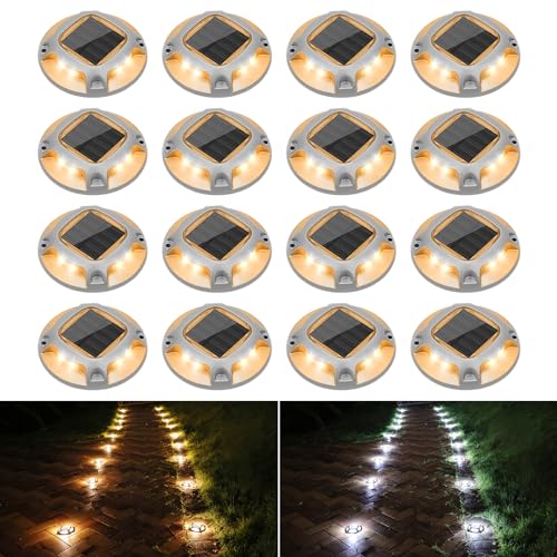 Solar Driveway Marker Lights Dock Marine Led Deck Outdoor 16 Pack (16 Count)