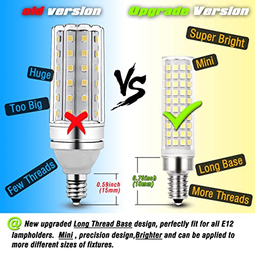 E12 C7 10W 6000K LED Candelabra Bulbs 100w Equivalent (5 Count)