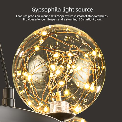 Modern Led Chandelier with Globe Glass