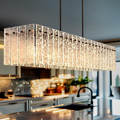 Modern Black Rectangle Chandelier