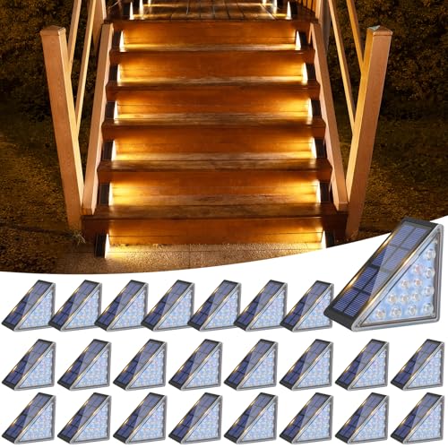 Solar Step Lights for Outside (24 Count)