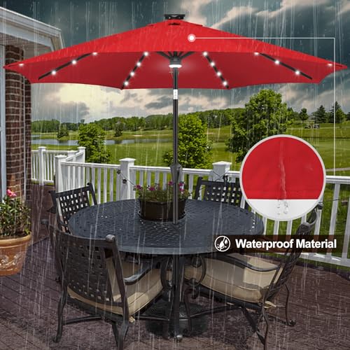 Solar Patio Umbrella with a Centre Light