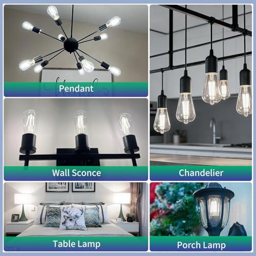 5 Pack Shatterproof LED Edison Light Bulb 60W Equivalent (5 Count)