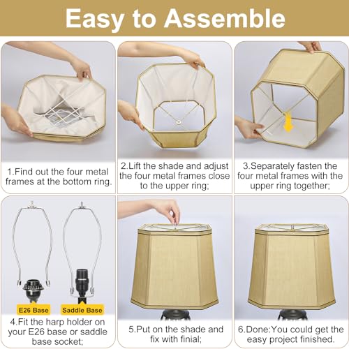 Rectangle Cut Corner Lamp Shades Set of 2 (2 Count)