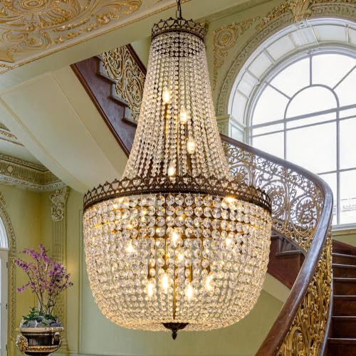 French Empire Crystal Chandelier for Foyer Entryway